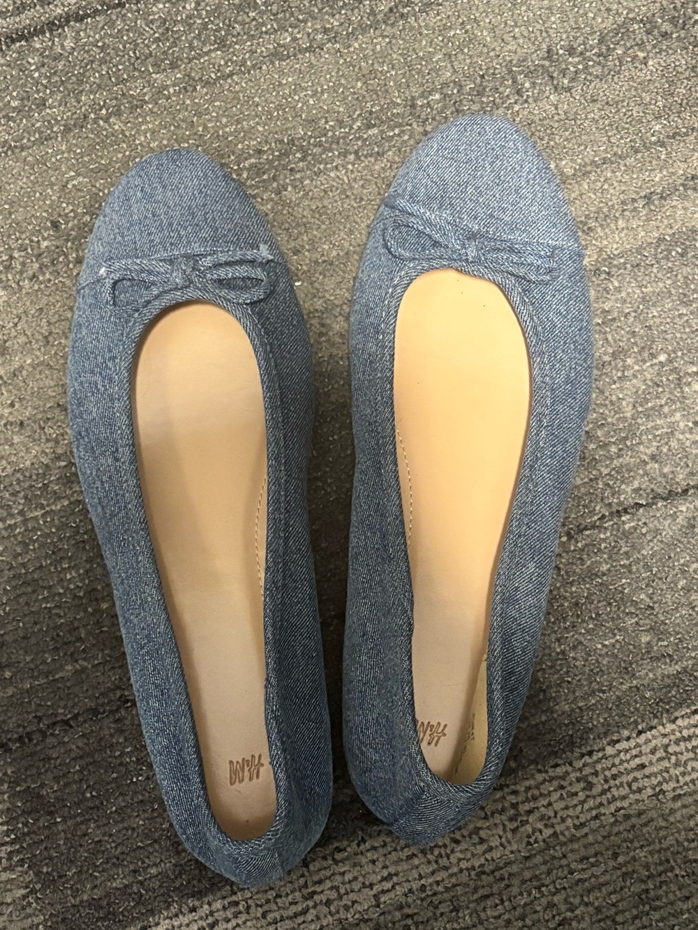 H&M Denim Ballet Flats - Size 10